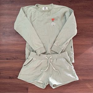 Aloha Exchange sweatsuit matching crewneck and shorts